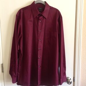 Men’s Burgundy Button Down Shirt